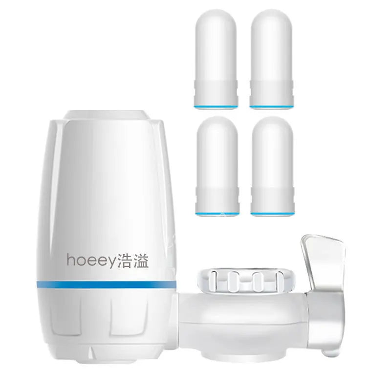 Faucet Water Purifier with Washable Ceramic Filter Cartridge Tap Water Filter for Household Kitchen Faucet Percolator