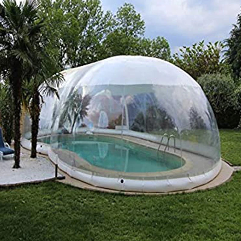 FUNWORLD Outdoor Customized Inflatable Clear Swimming Pool Cover Transparent Pool Dome