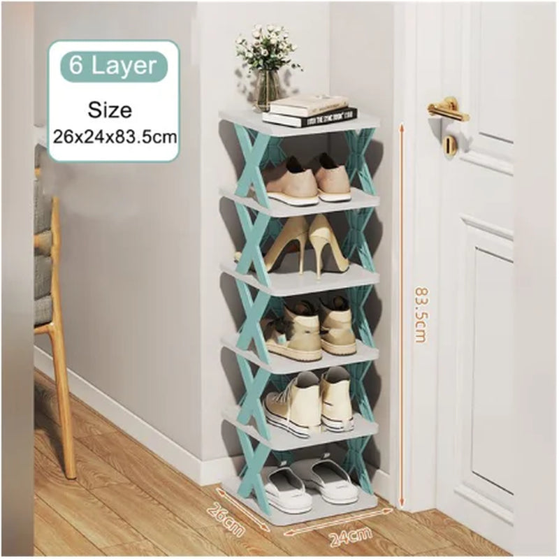 New Arrival Stackable Shoe Rack Multi-Layer Storage Shoes Shelf Box Plastic Space Saving Cabinet Shoes Organizer for Entry
