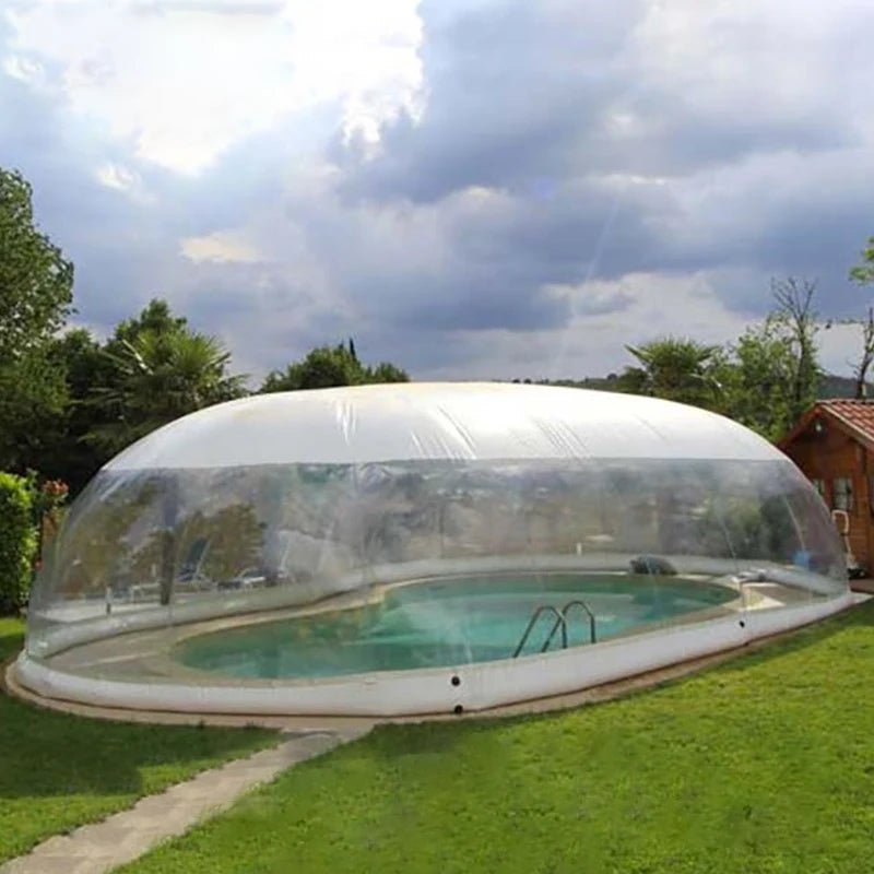 FUNWORLD Outdoor Customized Inflatable Clear Swimming Pool Cover Transparent Pool Dome