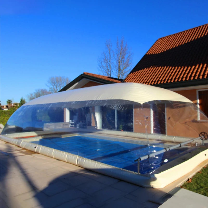 FUNWORLD Outdoor Customized Inflatable Clear Swimming Pool Cover Transparent Pool Dome