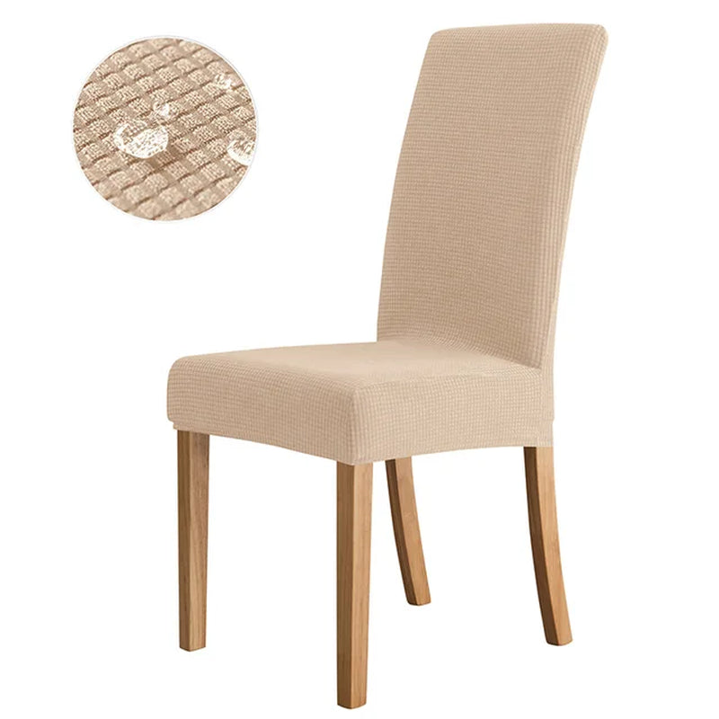 NEW Waterproof Elastic Jacquard Chair Cover for Dining Room Chair Covers for Chairs Kitchen Wedding Hotel Banquet Protector Seat