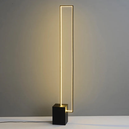 Nordic LED Floor Lamp Modern Square Iron Art Luminaires for Living Room Sofa Next Bedroom Bedside Decor Corner Standing Lights