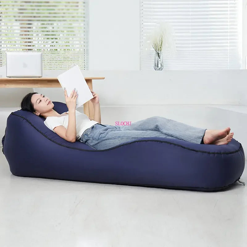 200Kg Loading Inflatable Sofa Nylon Single Layer Fast Inflatable Sofa Outdoor Camping Inflatable Bed Camping Bed