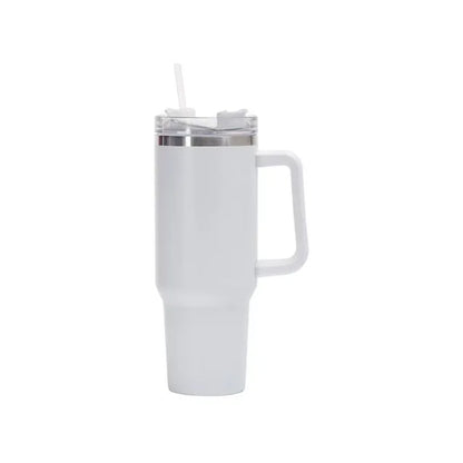 40Oz 304 Stainless Steel Insulated Water Bottle,Thermal Coffee Car Cup, Cold Hot Mugs Vacuum Flask with Handle Straw,For Sport