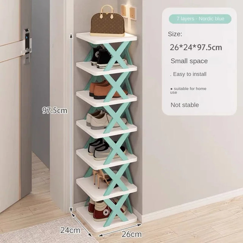 New Arrival Stackable Shoe Rack Multi-Layer Storage Shoes Shelf Box Plastic Space Saving Cabinet Shoes Organizer for Entry