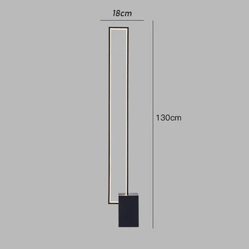 Nordic LED Floor Lamp Modern Square Iron Art Luminaires for Living Room Sofa Next Bedroom Bedside Decor Corner Standing Lights