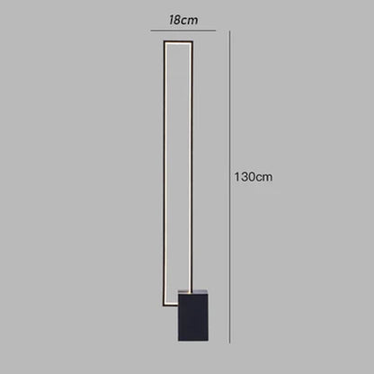Nordic LED Floor Lamp Modern Square Iron Art Luminaires for Living Room Sofa Next Bedroom Bedside Decor Corner Standing Lights