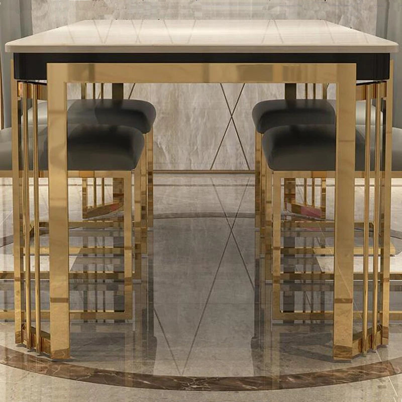 Luxury Marble Dining Table Rectangular Table Living Room Home Kitchen Furniture Стол Обеденный 1 Table 6 Chairs Set