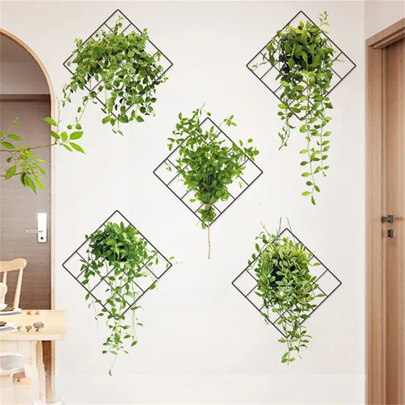 3D Green Plantes Wall Sticker 3D Natural Wind Green Plantes Wall Stickers on Butterflies for Wall Butterflies Wall Stickers