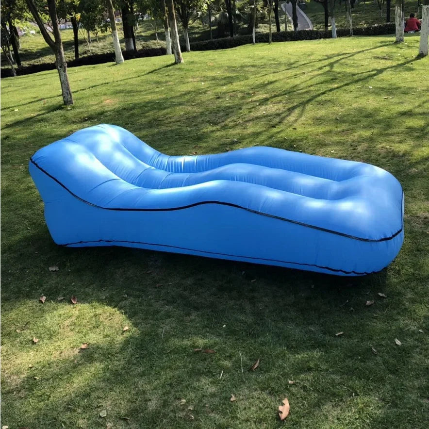 200Kg Loading Inflatable Sofa Nylon Single Layer Fast Inflatable Sofa Outdoor Camping Inflatable Bed Camping Bed