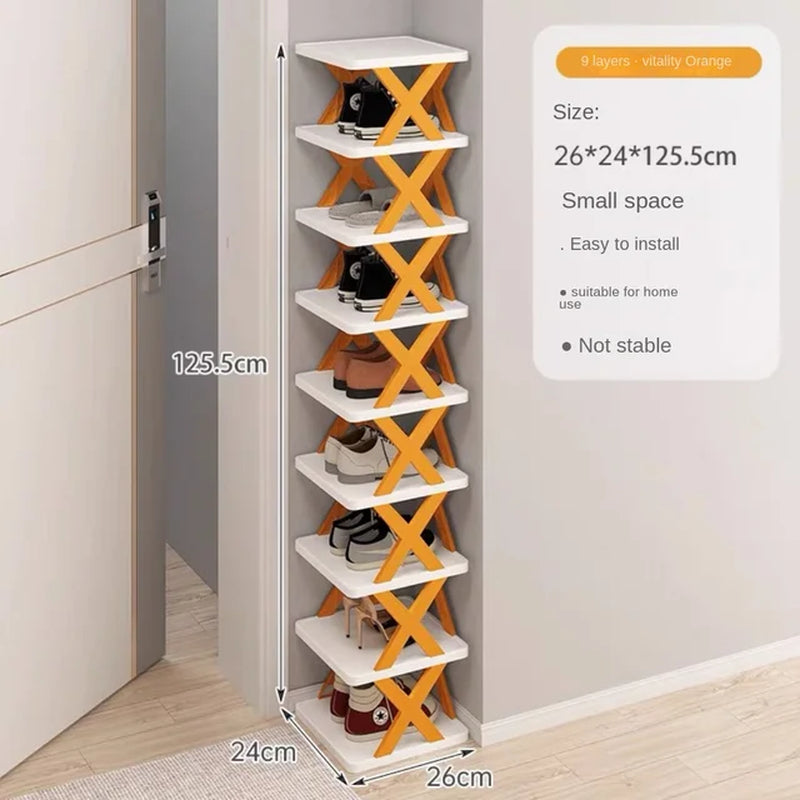 New Arrival Stackable Shoe Rack Multi-Layer Storage Shoes Shelf Box Plastic Space Saving Cabinet Shoes Organizer for Entry