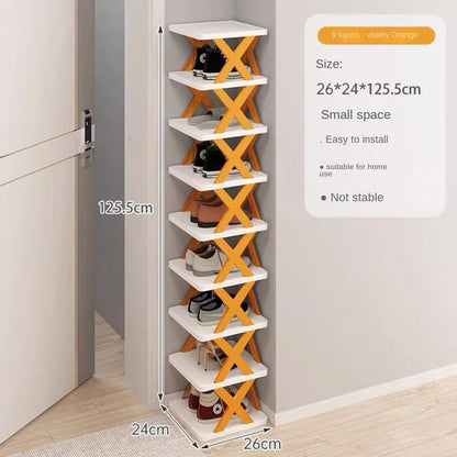 New Arrival Stackable Shoe Rack Multi-Layer Storage Shoes Shelf Box Plastic Space Saving Cabinet Shoes Organizer for Entry
