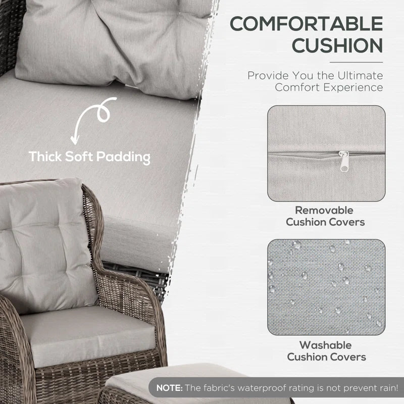 Lowden Rattan Sofa Set