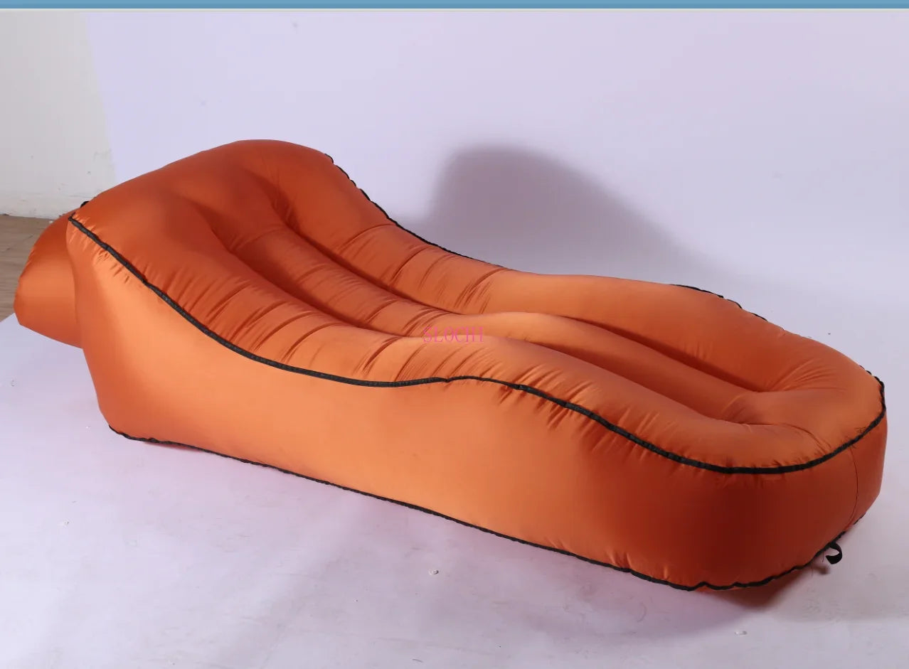 200Kg Loading Inflatable Sofa Nylon Single Layer Fast Inflatable Sofa Outdoor Camping Inflatable Bed Camping Bed
