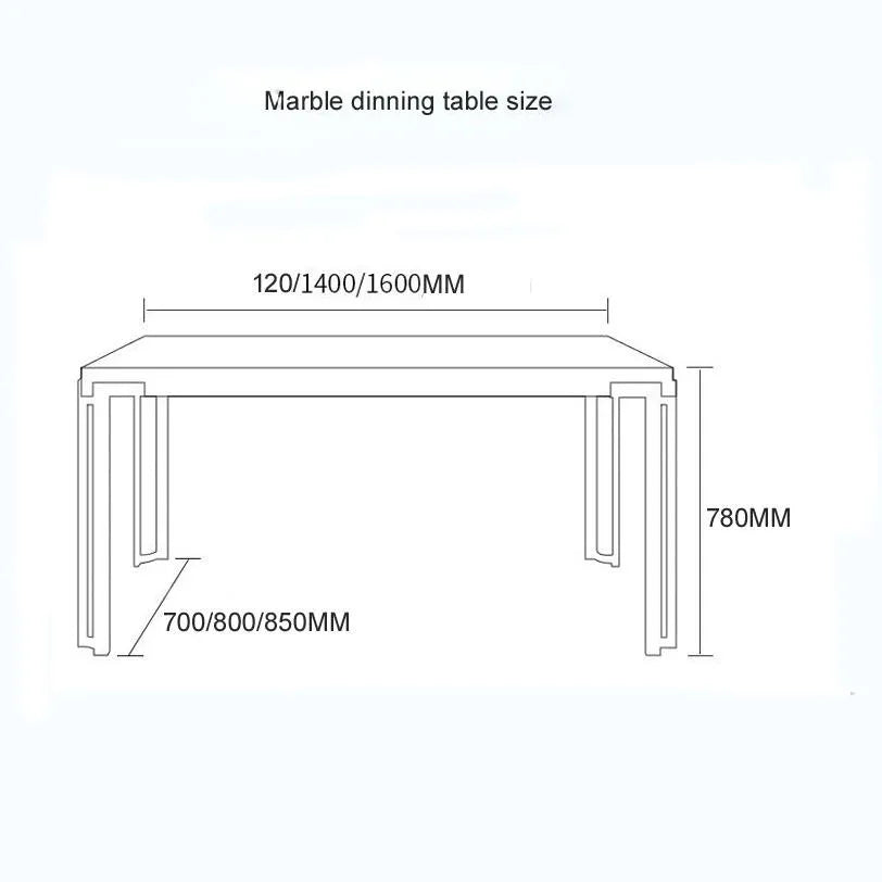 Luxury Marble Dining Table Rectangular Table Living Room Home Kitchen Furniture Стол Обеденный 1 Table 6 Chairs Set