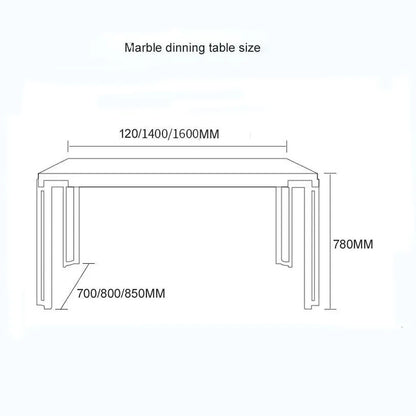 Luxury Marble Dining Table Rectangular Table Living Room Home Kitchen Furniture Стол Обеденный 1 Table 6 Chairs Set