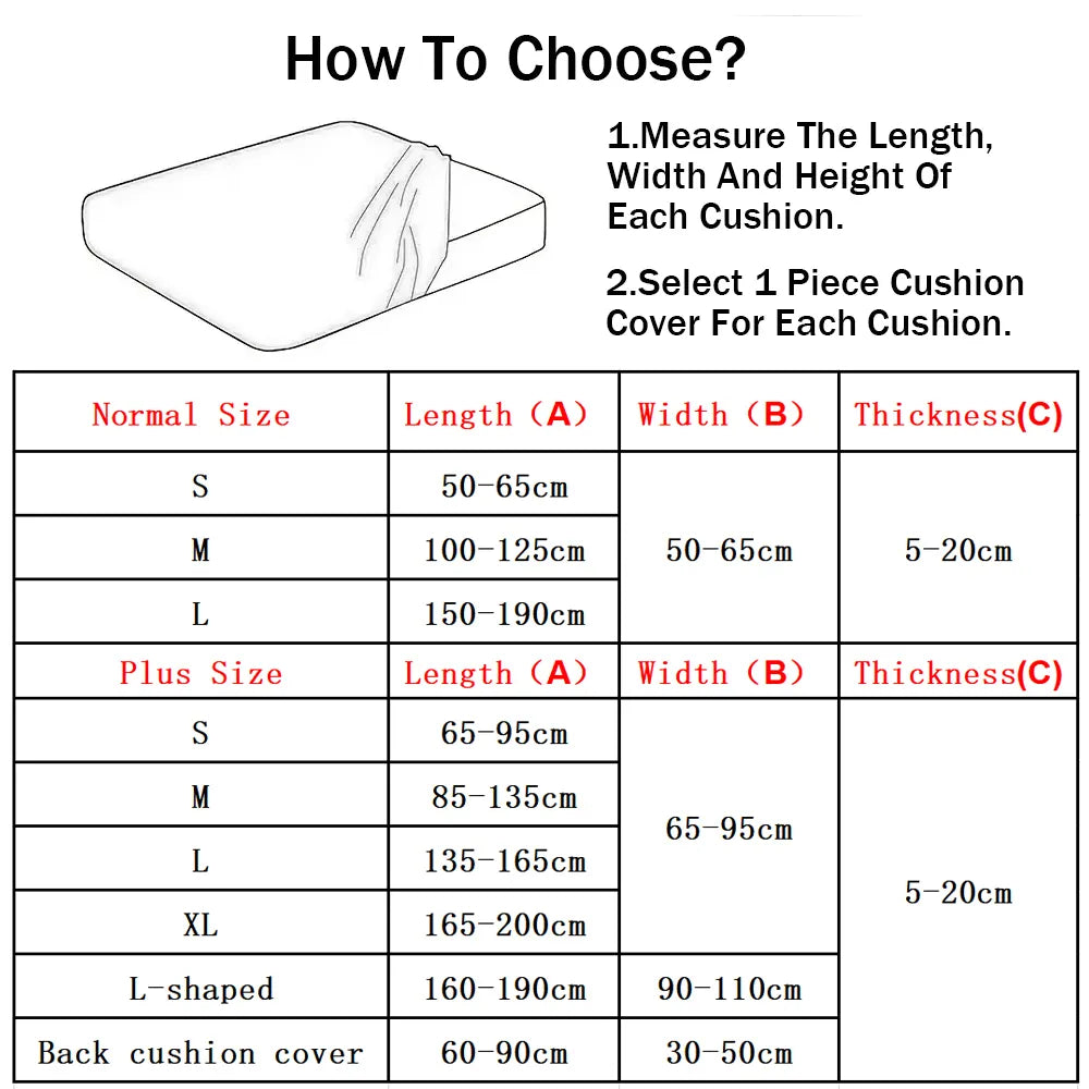 Jacquard Sofa Cushion Slipcover Protector Solid Color Stretch Removable Sofa Seat Covers for Bedroom Office Living Room Home