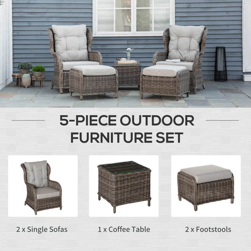 Lowden Rattan Sofa Set
