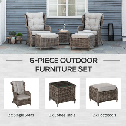 Lowden Rattan Sofa Set