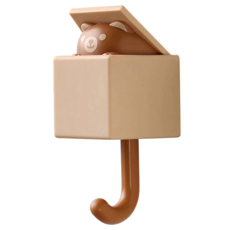 1 PCS Creative Cat Hook Cute Cartoon Animal Cat Mouse Decorative Hook Dormitory Bedroom Door Hangers Hooks Home Wall Decoration