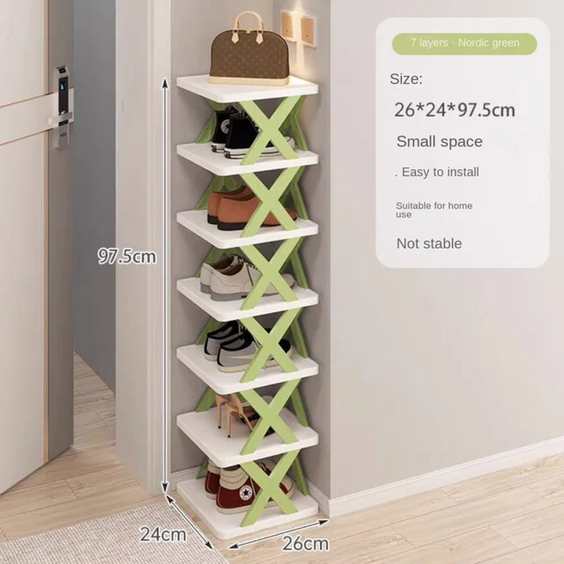 New Arrival Stackable Shoe Rack Multi-Layer Storage Shoes Shelf Box Plastic Space Saving Cabinet Shoes Organizer for Entry
