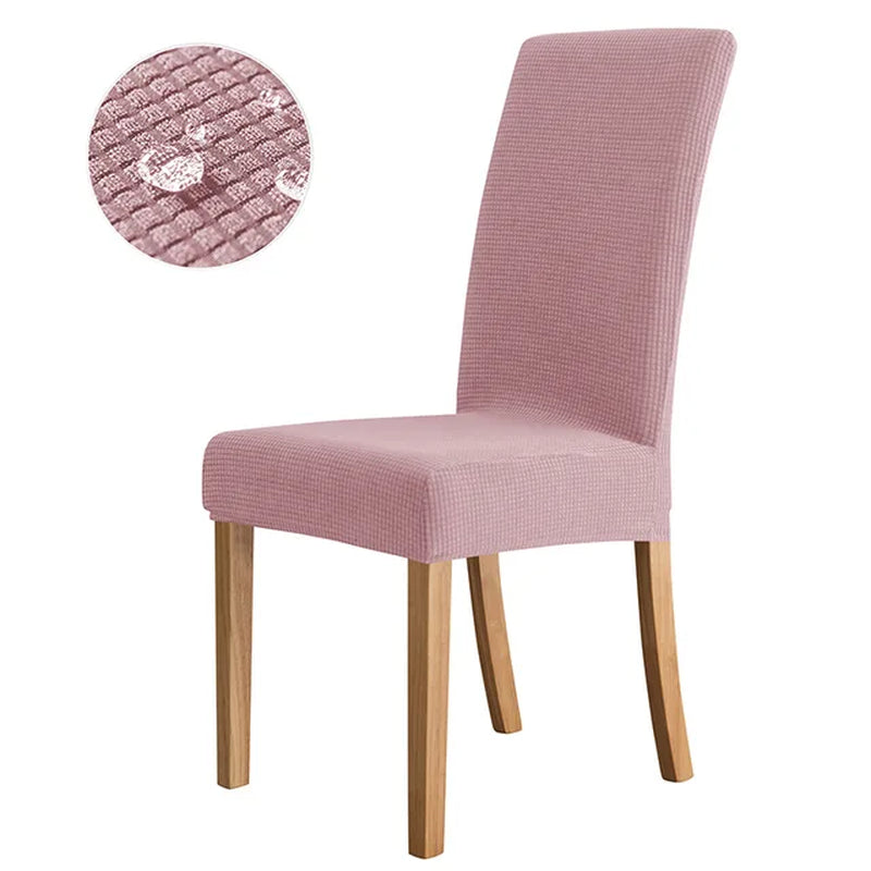 NEW Waterproof Elastic Jacquard Chair Cover for Dining Room Chair Covers for Chairs Kitchen Wedding Hotel Banquet Protector Seat