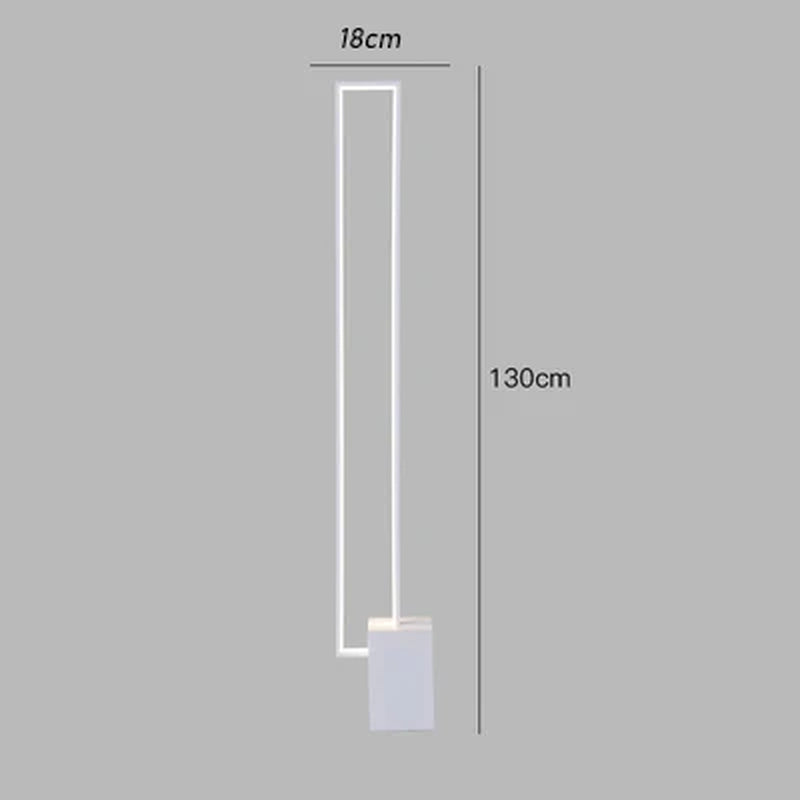 Nordic LED Floor Lamp Modern Square Iron Art Luminaires for Living Room Sofa Next Bedroom Bedside Decor Corner Standing Lights