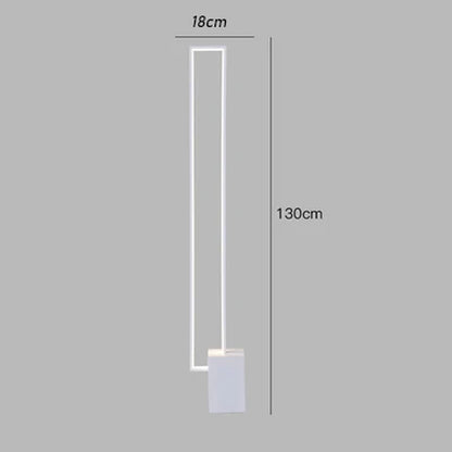 Nordic LED Floor Lamp Modern Square Iron Art Luminaires for Living Room Sofa Next Bedroom Bedside Decor Corner Standing Lights