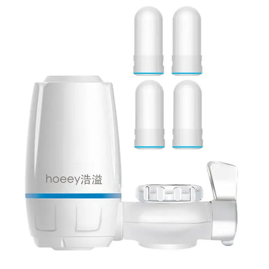 Faucet Water Purifier with Washable Ceramic Filter Cartridge Tap Water Filter for Household Kitchen Faucet Percolator