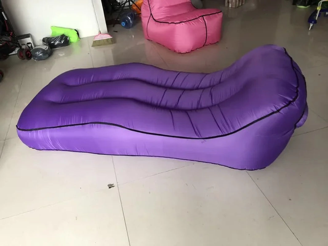 200Kg Loading Inflatable Sofa Nylon Single Layer Fast Inflatable Sofa Outdoor Camping Inflatable Bed Camping Bed