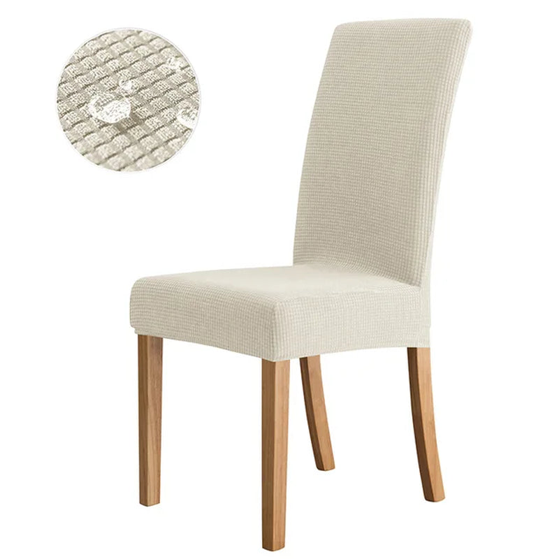 NEW Waterproof Elastic Jacquard Chair Cover for Dining Room Chair Covers for Chairs Kitchen Wedding Hotel Banquet Protector Seat