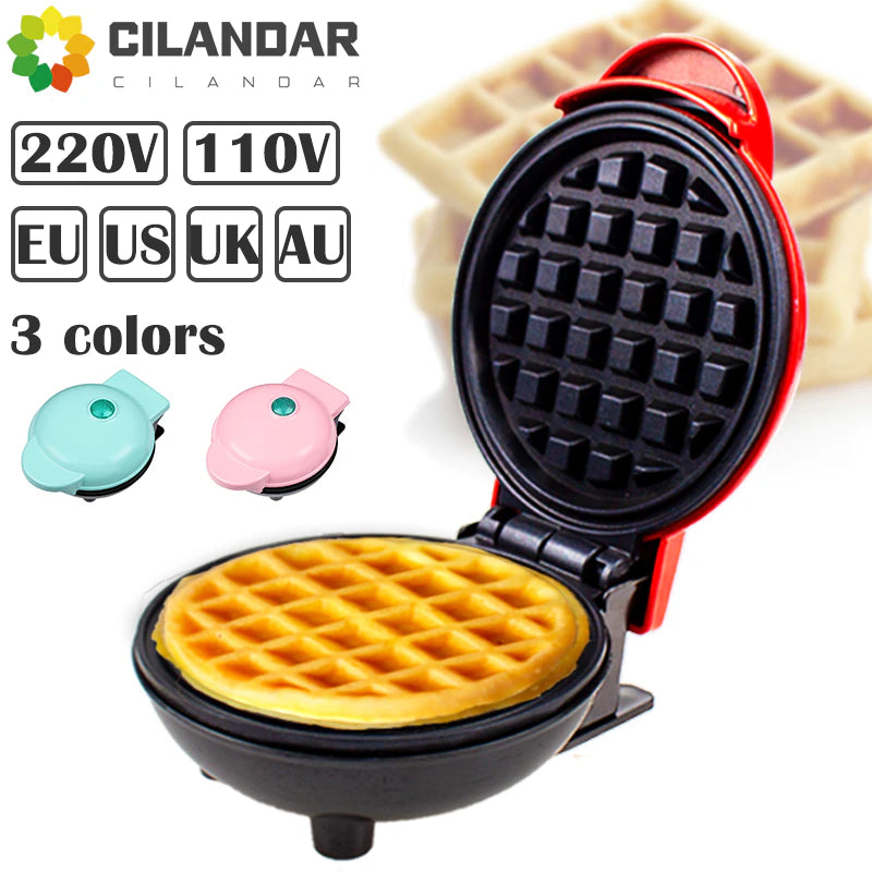 110V&220V Electric Mini Waffles Maker Machine Kitchen Cooking Appliance for Kids Breakfast Dessert Pot Small Fried Eggs