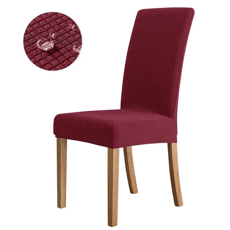 NEW Waterproof Elastic Jacquard Chair Cover for Dining Room Chair Covers for Chairs Kitchen Wedding Hotel Banquet Protector Seat