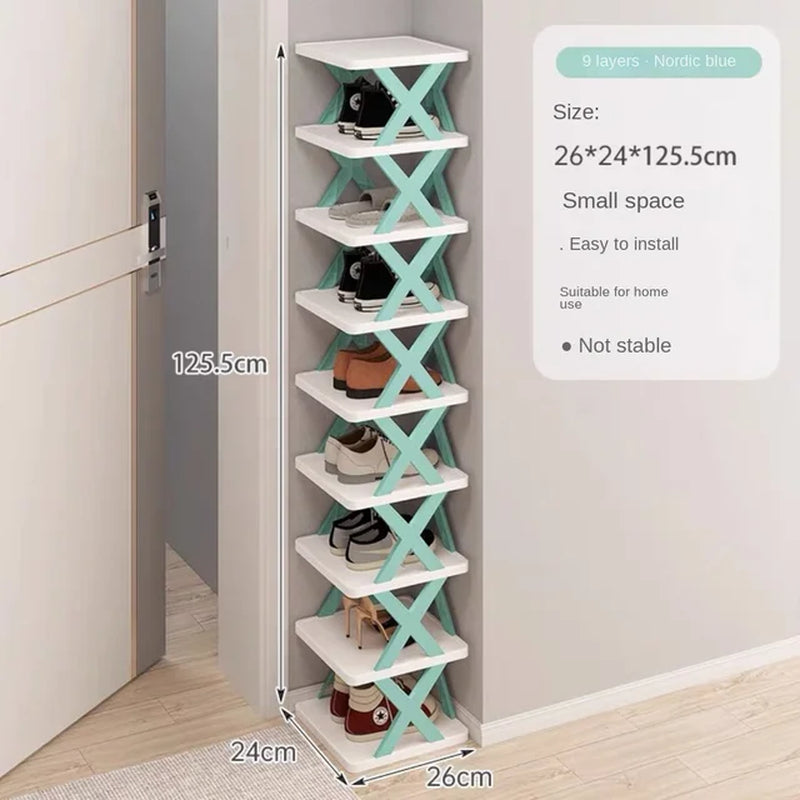 New Arrival Stackable Shoe Rack Multi-Layer Storage Shoes Shelf Box Plastic Space Saving Cabinet Shoes Organizer for Entry
