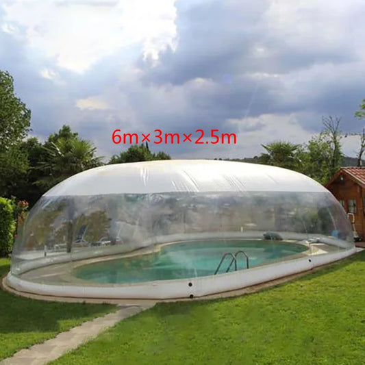 FUNWORLD Outdoor Customized Inflatable Clear Swimming Pool Cover Transparent Pool Dome