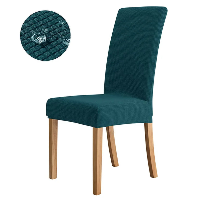 NEW Waterproof Elastic Jacquard Chair Cover for Dining Room Chair Covers for Chairs Kitchen Wedding Hotel Banquet Protector Seat