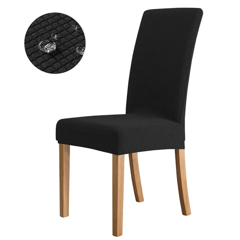NEW Waterproof Elastic Jacquard Chair Cover for Dining Room Chair Covers for Chairs Kitchen Wedding Hotel Banquet Protector Seat