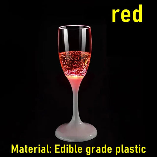 6Pcs LED Light Glasses Champagne Flutes Cocktail Flashing Cups for Party Bar Night Club Drink Christmas Wedding Party Wholesale