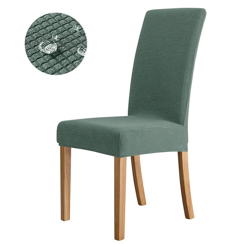 NEW Waterproof Elastic Jacquard Chair Cover for Dining Room Chair Covers for Chairs Kitchen Wedding Hotel Banquet Protector Seat