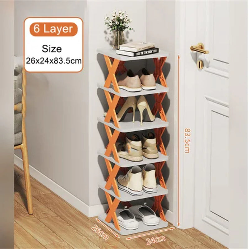New Arrival Stackable Shoe Rack Multi-Layer Storage Shoes Shelf Box Plastic Space Saving Cabinet Shoes Organizer for Entry