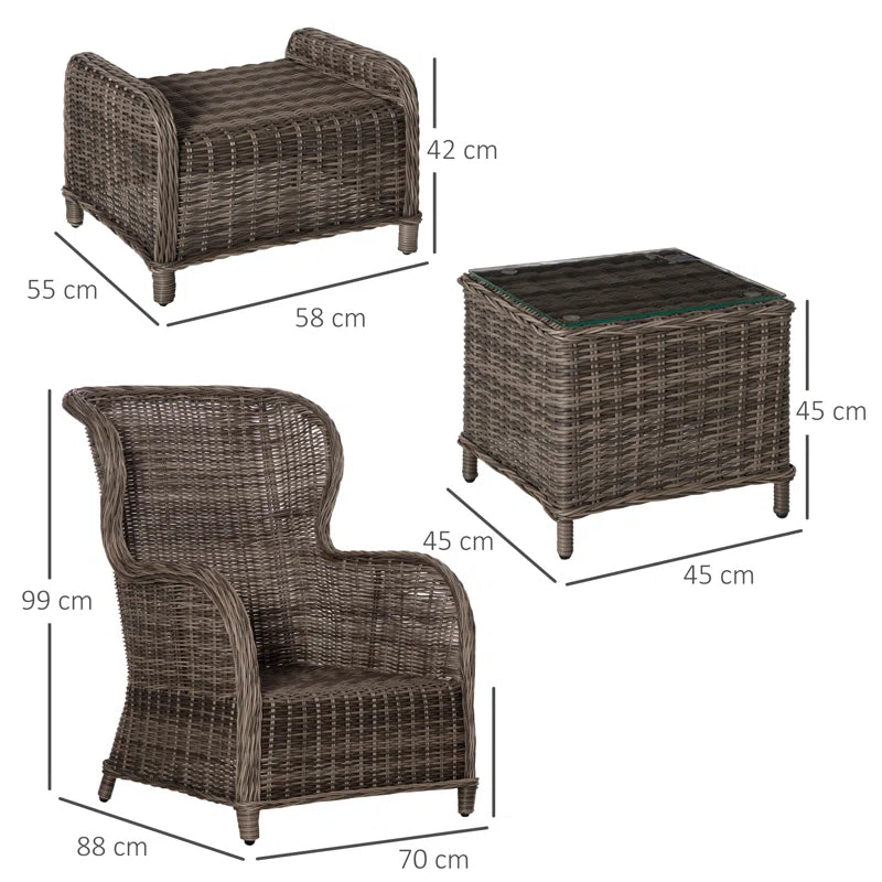 Lowden Rattan Sofa Set
