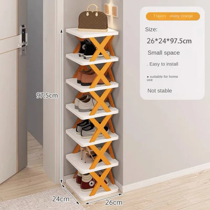 New Arrival Stackable Shoe Rack Multi-Layer Storage Shoes Shelf Box Plastic Space Saving Cabinet Shoes Organizer for Entry