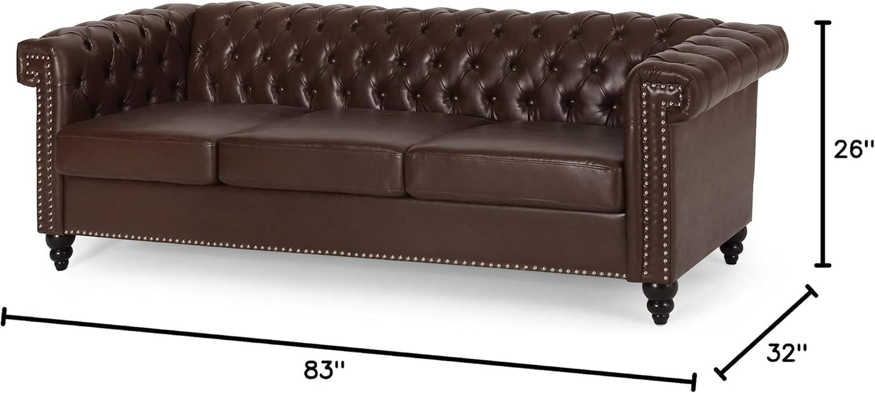 Parkhurst Sofas, Dark Brown