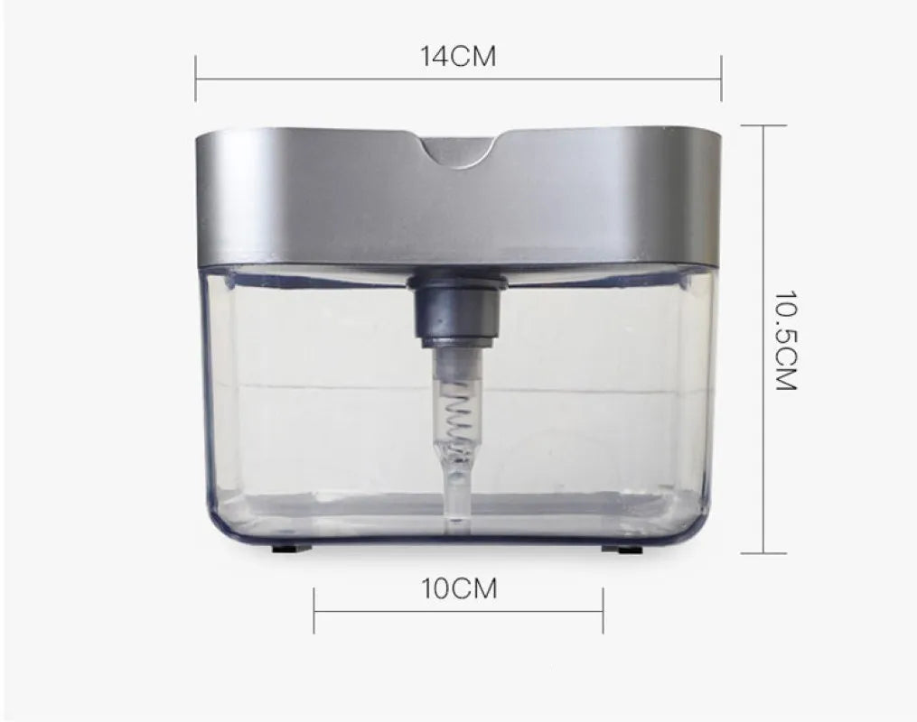 Automatic Soap Dispenser Bottle for Detergent Liquid Kitchen Dish Soap Dispenser Kitchen Sponge Dispenser Manual Soap Pump 380Ml