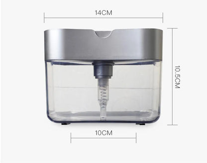 Automatic Soap Dispenser Bottle for Detergent Liquid Kitchen Dish Soap Dispenser Kitchen Sponge Dispenser Manual Soap Pump 380Ml