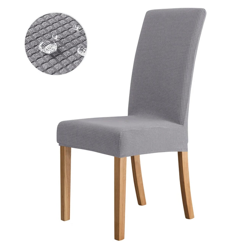NEW Waterproof Elastic Jacquard Chair Cover for Dining Room Chair Covers for Chairs Kitchen Wedding Hotel Banquet Protector Seat