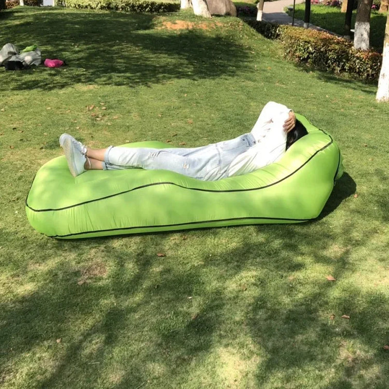 200Kg Loading Inflatable Sofa Nylon Single Layer Fast Inflatable Sofa Outdoor Camping Inflatable Bed Camping Bed