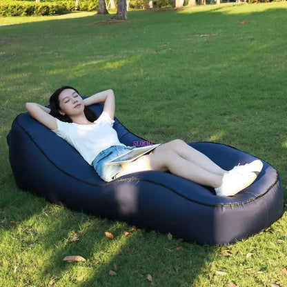 200Kg Loading Inflatable Sofa Nylon Single Layer Fast Inflatable Sofa Outdoor Camping Inflatable Bed Camping Bed