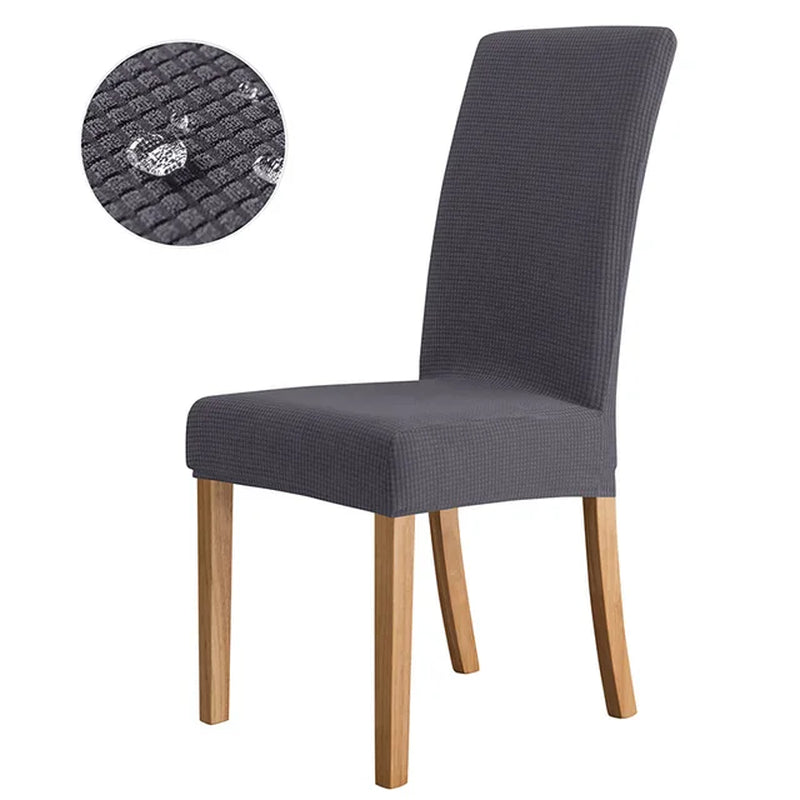 NEW Waterproof Elastic Jacquard Chair Cover for Dining Room Chair Covers for Chairs Kitchen Wedding Hotel Banquet Protector Seat